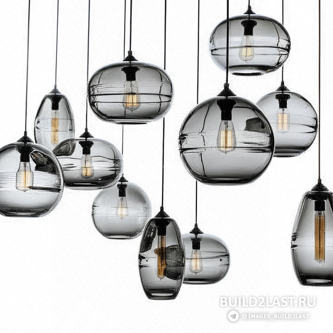 Детальный вид стеклянного абажура светильника Clear Band Pendant