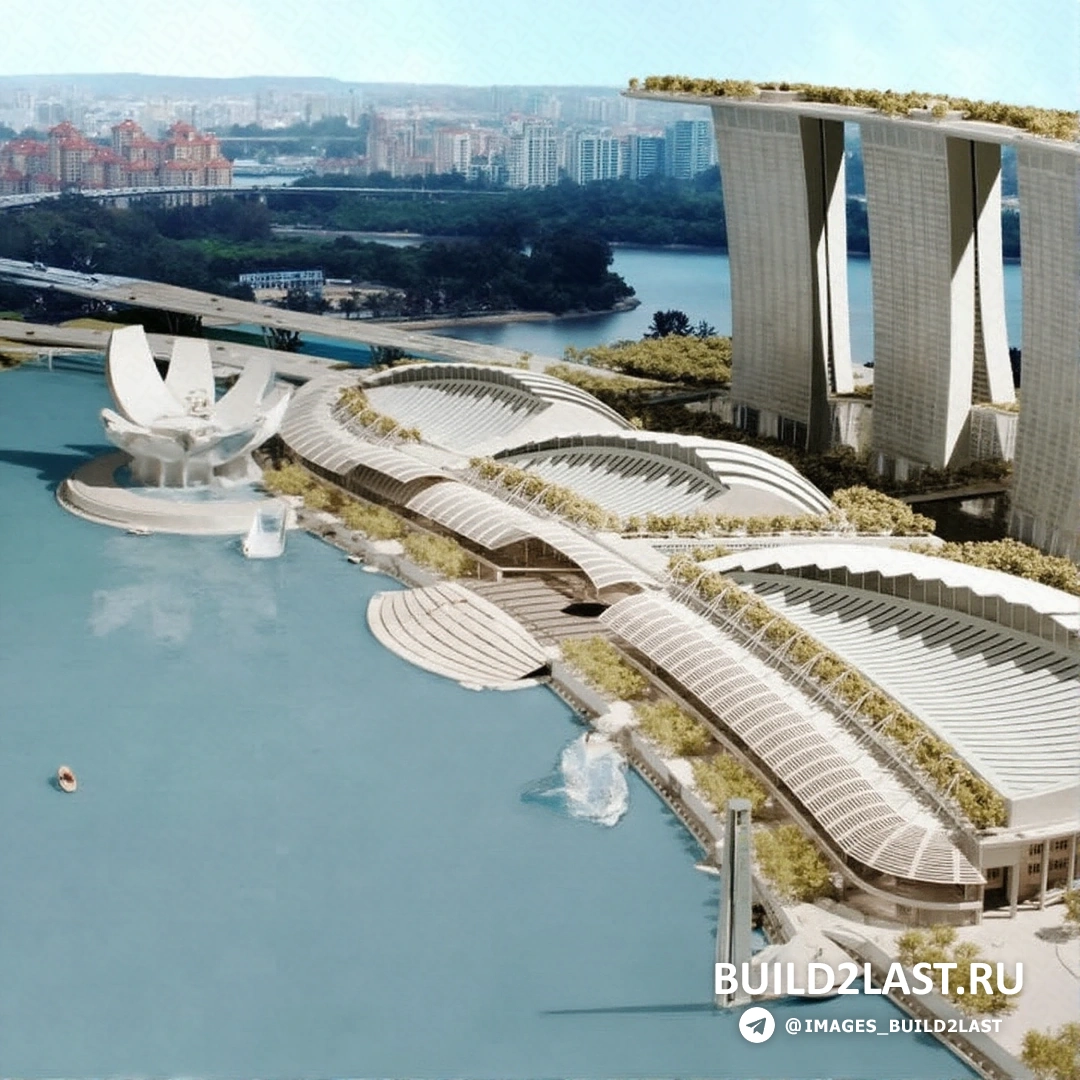 ������������ ����� Marina Bay Sands � ��������� ������������, ����������� � ����������� �����.
