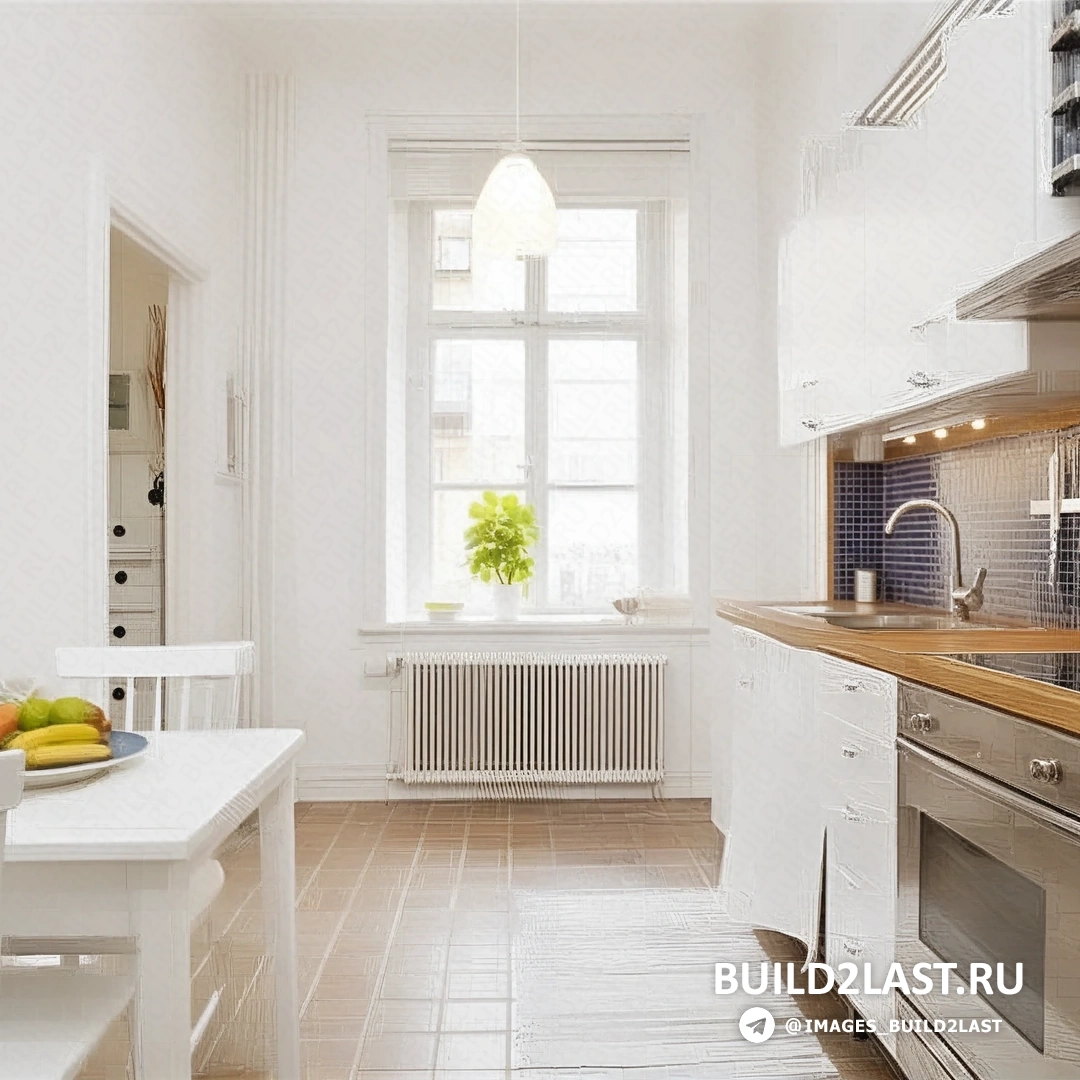 Ванная комната с круглым зеркалом и растениями